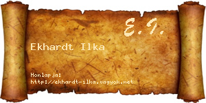 Ekhardt Ilka névjegykártya